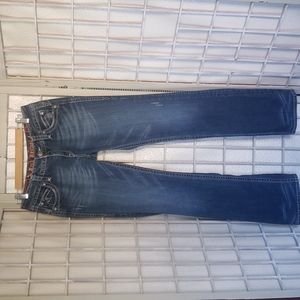 Rock Revival Chrissie boot leg mid rise blue cowgirl jeans size 31